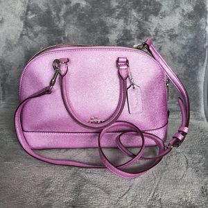 SOLD authentic Coach purple crossbody handbag